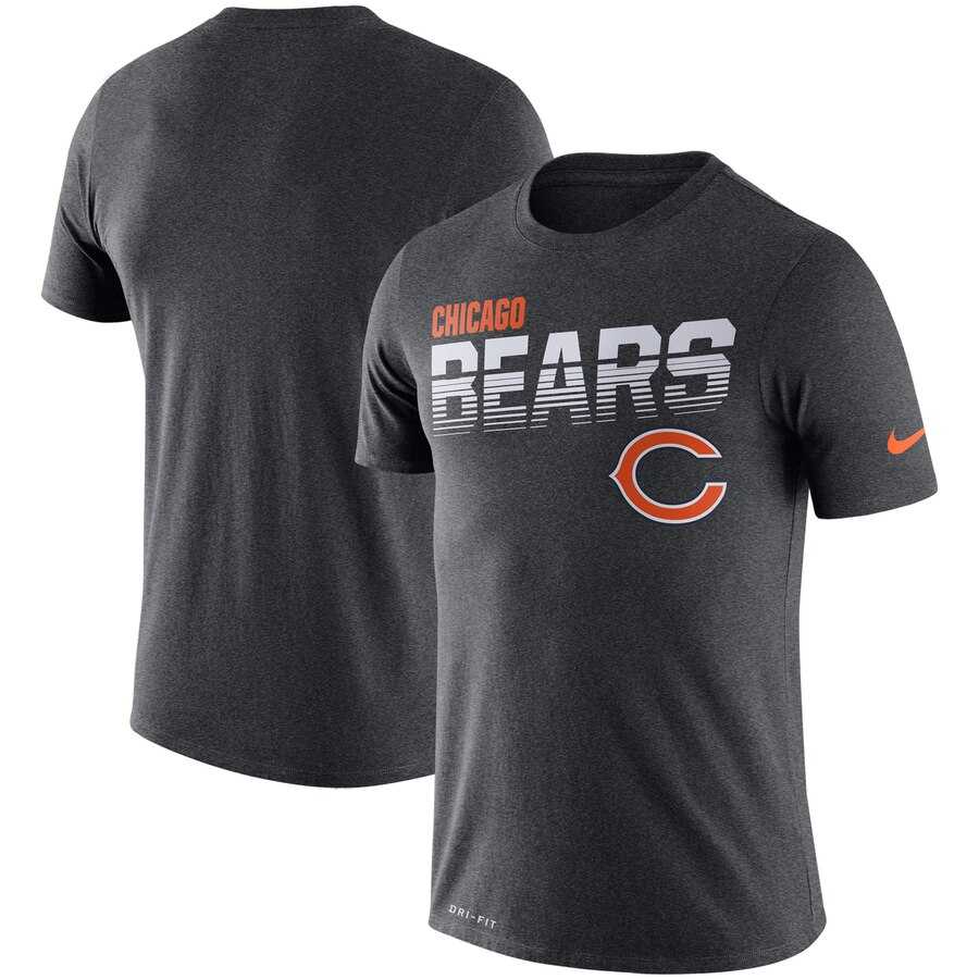 Chicago Bears Nike Sideline Line of Scrimmage Legend Performance T-Shirt Heathered Gray,We sell and wholesale Chicago Bears Nike Sideline Line of Scrimmage Legend Performance T-Shirt Heathered Gray on line form chian!